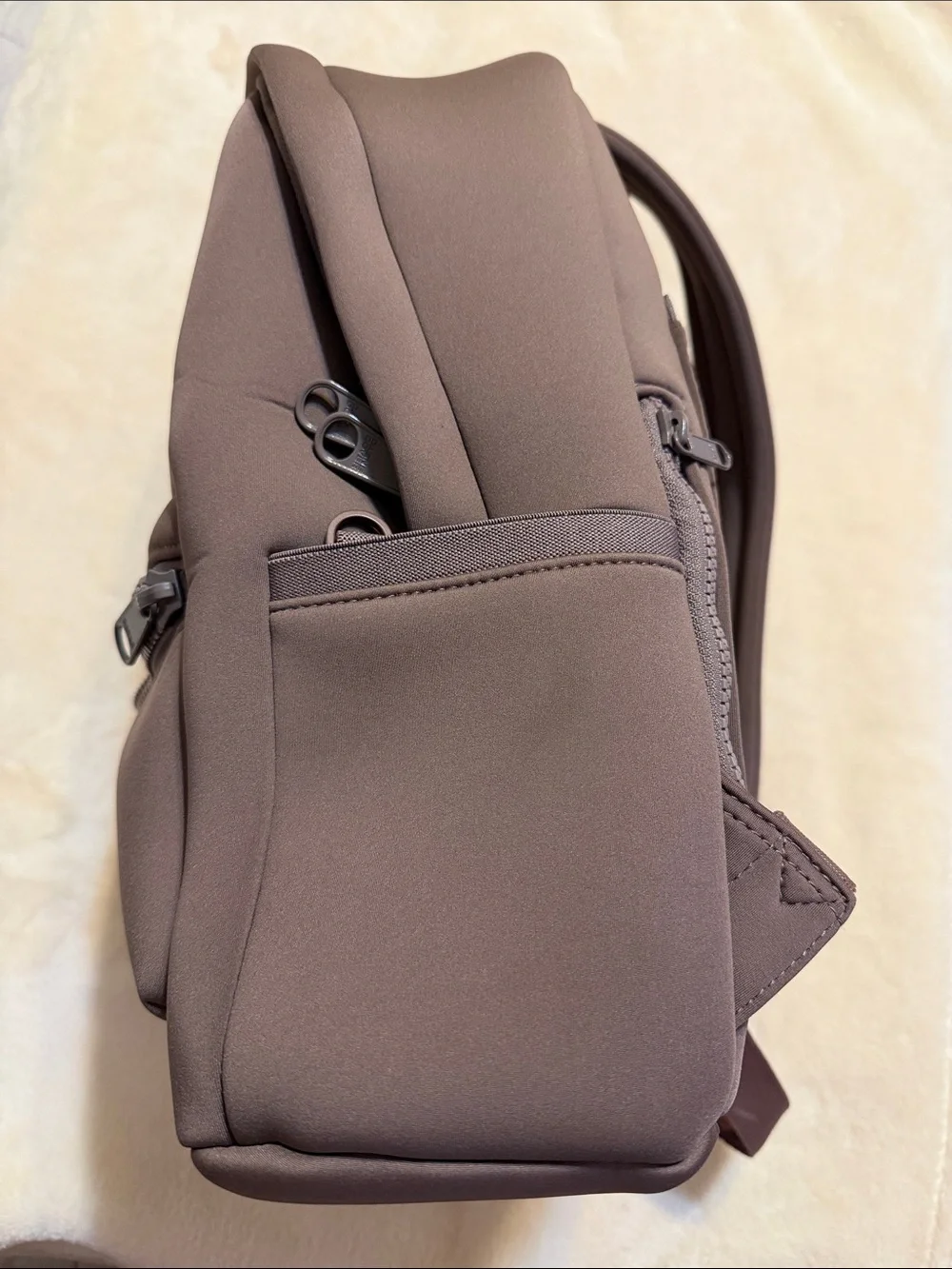 Dagne Dover Taupe Mini Neoprene Backpack